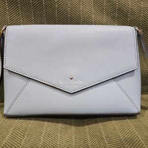 Kate Spade Soft Blue Envelope Crossbody Bag